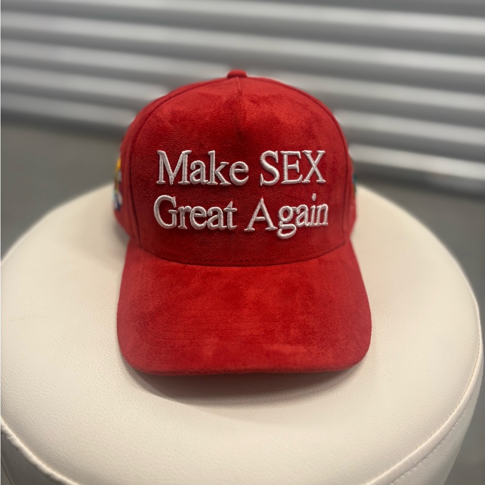 Red Embroidered Cap